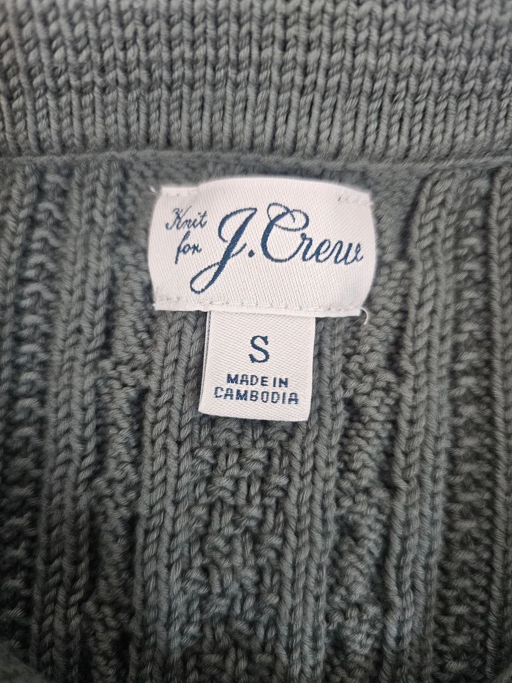 J.Crew Short-sleeve cotton cable-knit cardigan sweater-polo